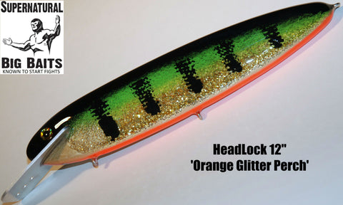 HeadLock 12" Standard Orange Glitter Perch
