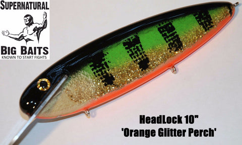 HeadLock 10" Standard Orange Glitter Perch